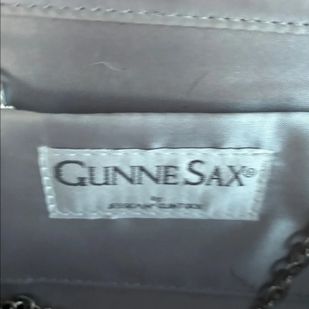 Gunne Sax Silver Crystal Embellished Clutch